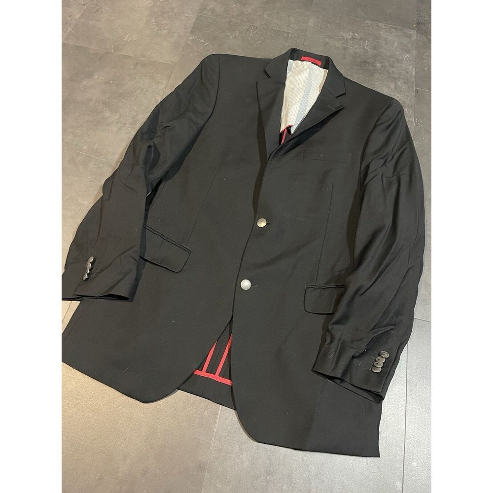 40L ALFANI Mens Blazer Sportcoat Jacket Black‎ Two Button  D-313